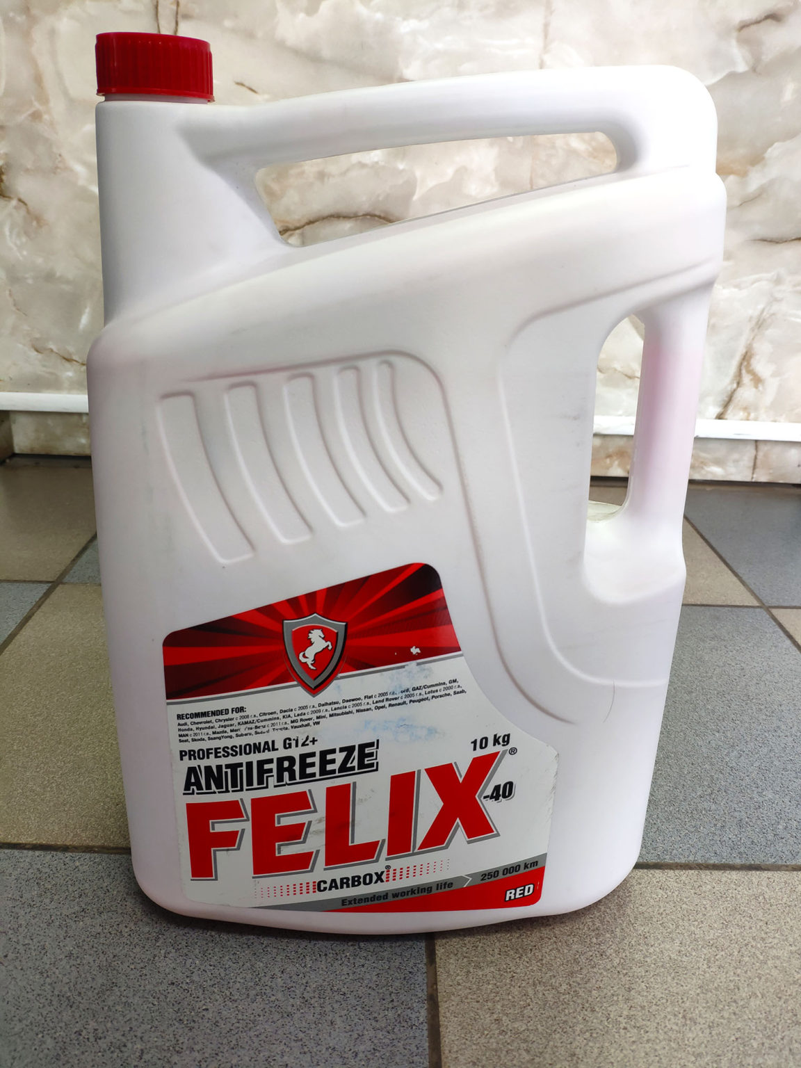Антифриз G12 Felix Carbox -40 красный 10л — Автомир