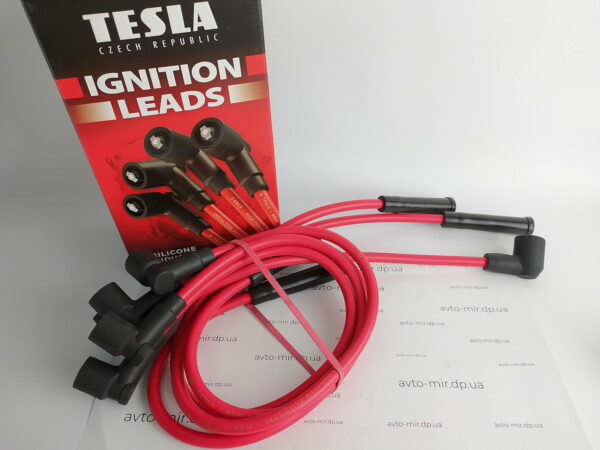 Провода высокого напряжения ВАЗ 2108-099 (карб) красные Tesla